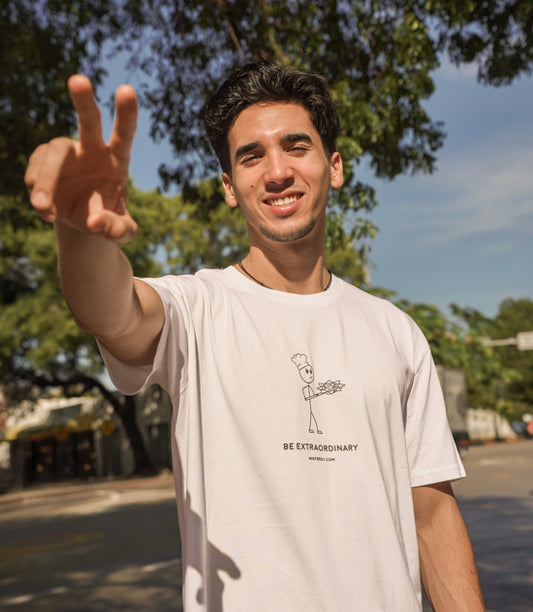 Stick Figure Classic Tee -White