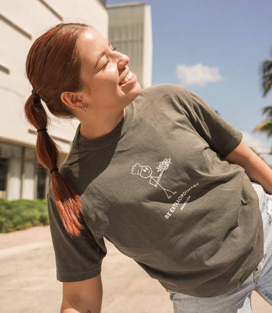 Stick Figure Classic Tee - Gray